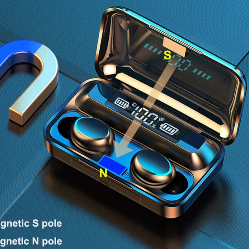 F9 Wireless Earphones LED Dislpaly Binaural TWS Wireless Bluetooth